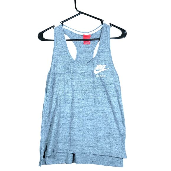 Nike Womens Shirt Gray Logo Halter Tank Top Lightweight Athletic Small - Picture 1 of 12